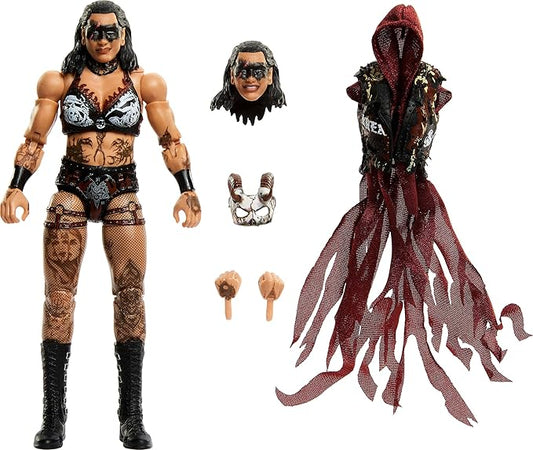 Mattel WWE Ultimate Edition Action Figure & Accessories Set, Rhea Ripley 6-inch Collectible with Swappable Heads & Hands, 30 Articulation Points