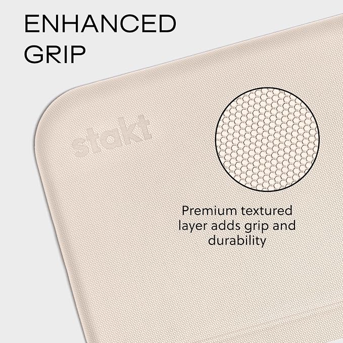Stakt Foldable Yoga Mat Pro, 2 in 1 with Premium Textured Grip, Non Slip, Folding Exercise and Fitness Mat for Pilates, Strength Training, and High Impact Workouts