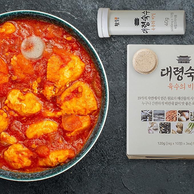30 tablets - Seoul soup secrets - Instant Korean soup tablet, seafood vegetable stock broth, all natural ingredients, made in Korea