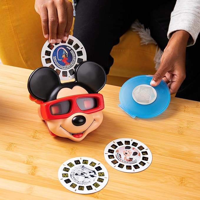 View-Master Mickey Mouse Deluxe Set, Disney 100 Edition - STEM, Retro, Fun Learning Toy for Kids and Adults, Toddlers, Ages 3+