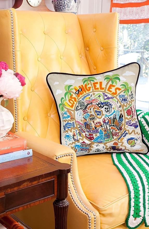 Catstudio Los Angeles Embroidered Decorative Throw Pillow