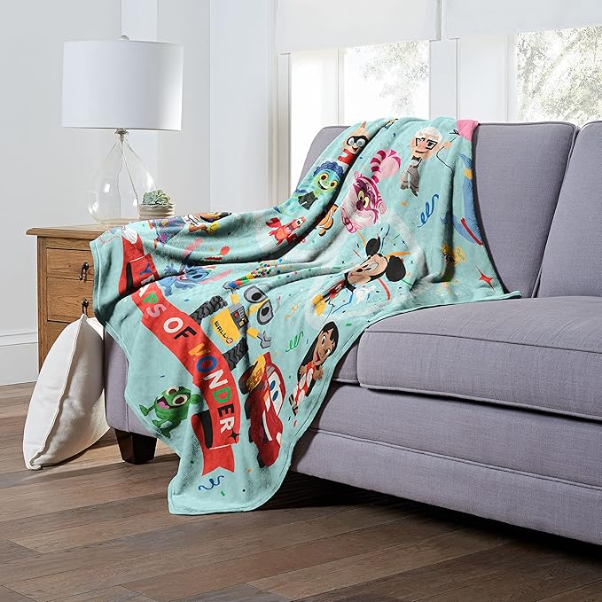 Northwest Disney 100 Silk Touch Throw Blanket, 50" x 60", Years of Wonder