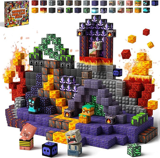 idoot 100PCS Magnetic Blocks - STEM Magnet Building Toys for Kids 3+, Birthday Gifts for Boys & Girls (0.8inch)