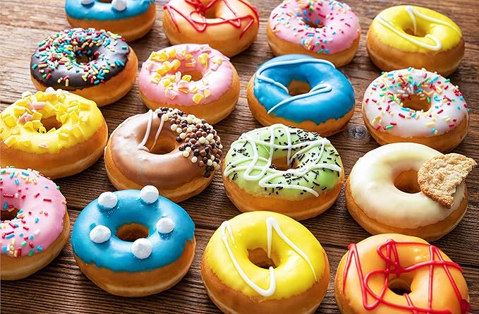 Twin Spring Goods 1000 Piece Jigsaw Puzzle, Glazed and Frosted Donuts, 1,000 pcs