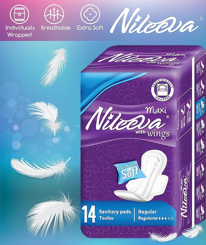 Care Maxi Sanitary Napkins with Wings – Ultra Soft, Super Absorbency & Individually Wrapped Super Value Bulk Pack (14 Pads/Pack X 36 Packs = 504 Pads)