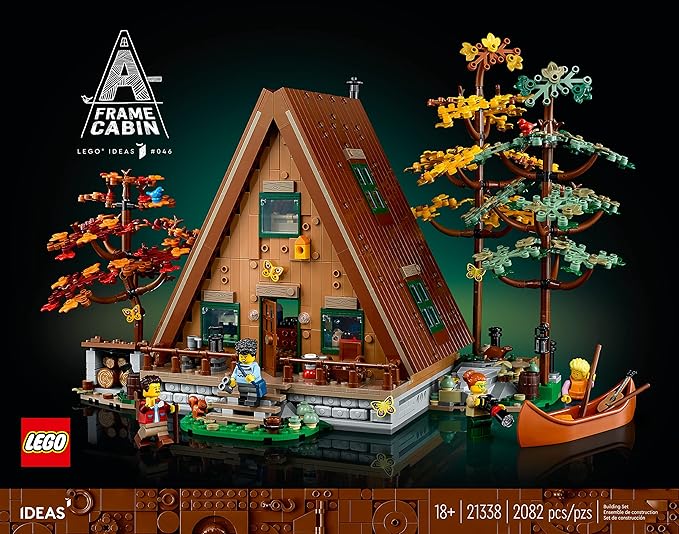 LEGO Ideas A-Frame Cabin Building Set for Adults - Detailed DIY Miniature House Model Kit, Ages 18+ Years - Gifts for Men & Women - 21338