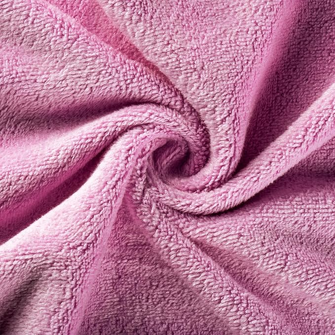 Microfiber Gym Towel Set for Men Women, Super Soft and Quick-Drying Towels for Fitness, Yoga, Cycling, Swimming (Dark Pink, 3 Pack)