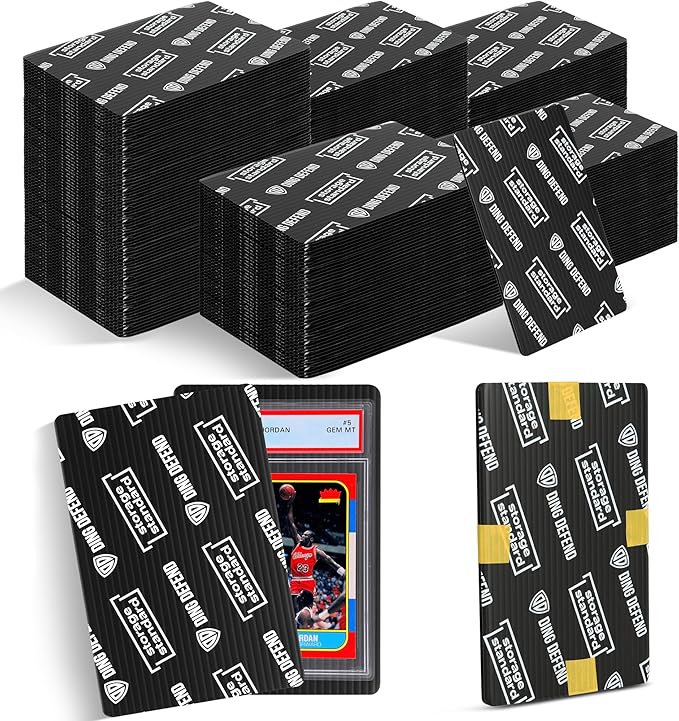 Ding Defend 4x6 Black Trading Card Shipping Protector 510 Pack - Sports Card Protectors Hard Plastic w/Rounded Corners, Hobby Shipping Shield for Graded Cards, Slabs, Top Loaders