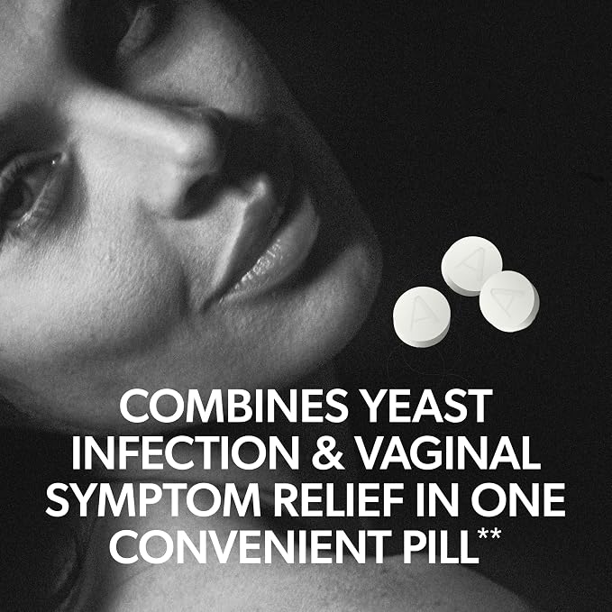AZO Yeast Plus Dual Homeopathic Yeast Infection Symptom Relief for Women–Vaginal Itching & Burning + Odor & Discharge, Intimate Health Tablets, 2 Pack (60 Count x2), from the #1 Vaginal Health Brand!