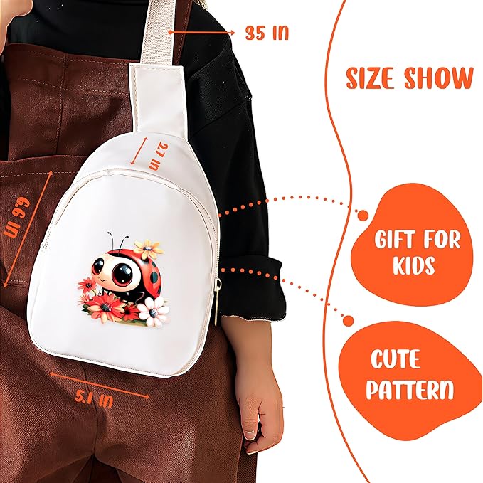Ladybugs Mini Sling Bag, Crossbody Bag, Toddler Purse For Kids Girl, Birthday Gift For 4 5 6 7 8 9 10 11 12 Year Old Gifts For Daughter, Granddaughter, Sister, Niece!