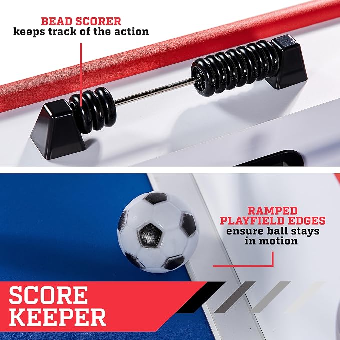 Hall of Games Foosball Tables Multiple Styles, Soccer with Durable & Stylish Designs with Tabletop Sports Soccer Balls, Perfect for Family Game Rooms | Multiple Styles