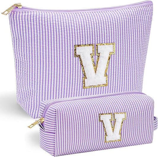 YOOLIFE Makeup Bag for Women - Personalized Makeup Pouch for Girlfriend Bridesmaid Wife | Travel Toiletry Bag for Her Mom | Skin Care Bag Birthday Gift for Sister Friend Mini Makeup Bag Sweet 16 Gifts