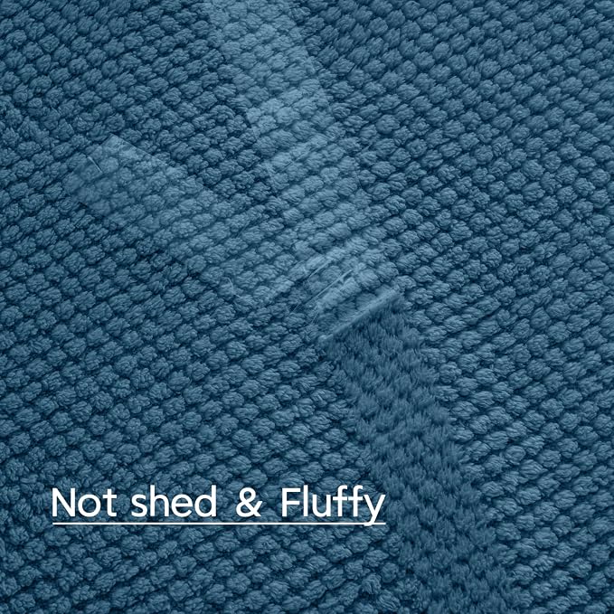 Blue Soft Fleece 300GSM XL Throw Blanket for Couch Cozy Flannel Room Decorative Blankets, Lightweight Plush Blanket for Bed Sofa, 50x70