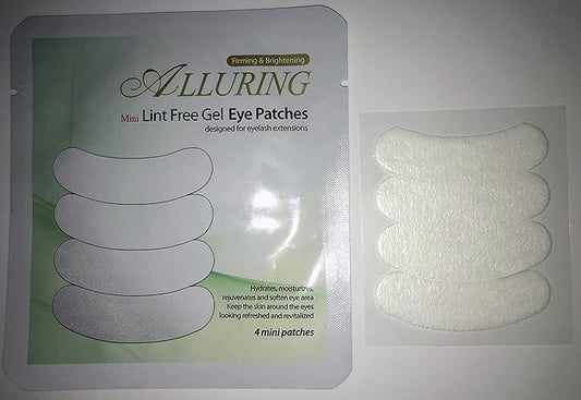 Alluring Mini Under Gel Eye Pads Lint Free for Eyelash Extensions (QTY:20 pairs (10 pouches))