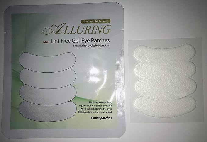 Alluring Mini Under Gel Eye Pads Lint Free for Eyelash Extensions (QTY:40 pairs (20 pouches))