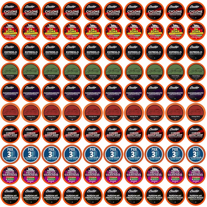 Two Rivers Coffee Bold Roast Coffee Pods for Single Serve Coffee Pod Brewers Including 2.0, Variety Sampler Pack, 100 Count