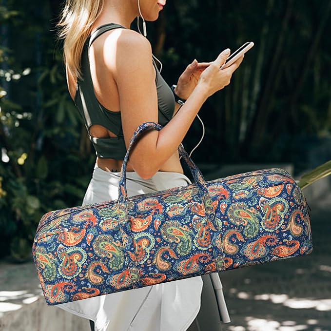 Boulder Bee | Yoga Mat Bag | Large Yoga Mat Carrier with Wet Pocket | Yoga Gifts | Gym Tote Bag for Women