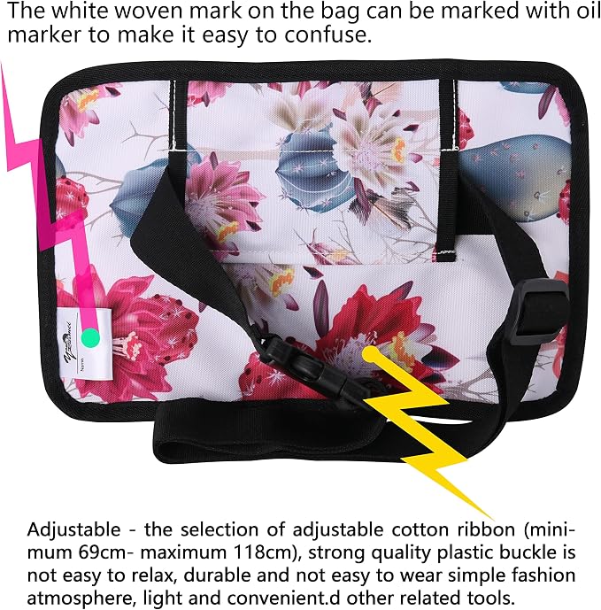 Massage Bottle Bag - Therapist Holster for Lotion & Oil, Flower color (9d3KD-Hua)