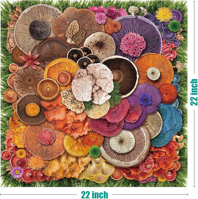Antelope - 1000 Piece Puzzle for Adults, Mushroom - Jigsaw Puzzles 1000 Pieces, High Resolution, Matte Finish, No Dust