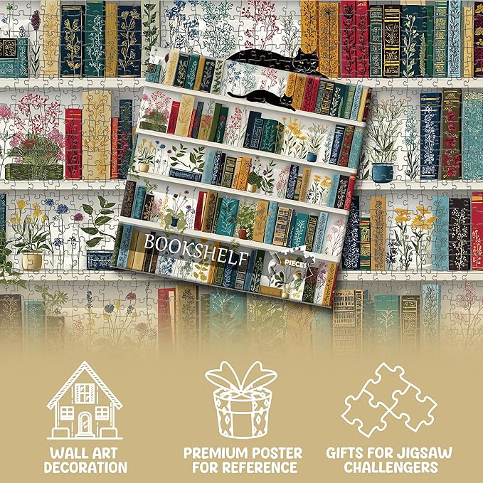 Puzzle 1000 Piece for Adults Jigsaw Featuring Aesthetic Home Decoration Unique Gift for Cat Lovers Premium Large Puzzle for Family Fun (Cozy Cat Puzzles-1000pcs)