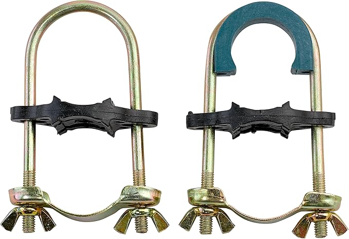 Upper Bounce Trampoline Enclosure Pole Connectors, Replacement Hardware Parts and Accessories, U-Shaped Safety Clamps, Fits up to 1.5" Diameter and 1.75” Legs, Set of 12
