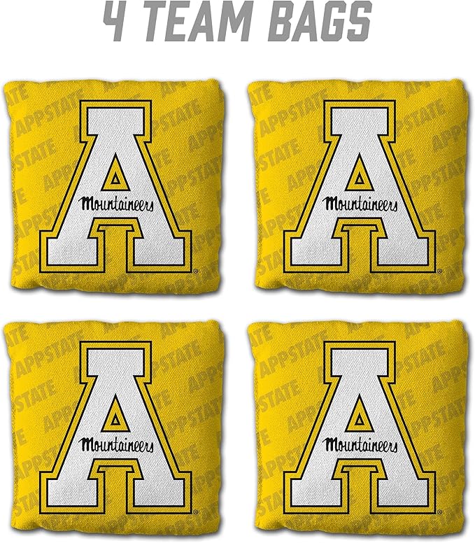 YouTheFan Officially-Licensed NCAA Set of 4 Cornhole Bags - All Weather Regulation 6” x 6” Size - 16oz Weight - Designed in USA