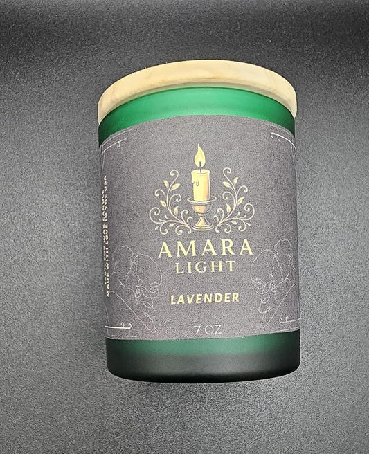 Amara Light Candle, Scented Candles, 7OZ Lavender Eucalyptus Candles Stress Relief and Relax for Home & Bedroom Gift for Women Birthday Christmas, Soy Wax Candle