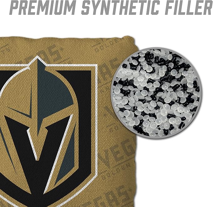 YouTheFan Officially-Licensed NHL Set of 4 Cornhole Bags - All Weather Regulation 6” x 6” Size - 16oz Weight - Designed in USA