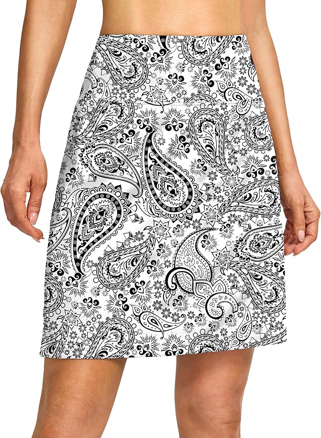G Gradual 19" Skorts for Woman with Pockets High Waist Golf Skirt | Lightweight, Stretchy, Breathable, Tummy Control, Built-in Shorts, Athletic, Tennis, Pickleball, Casual Summer