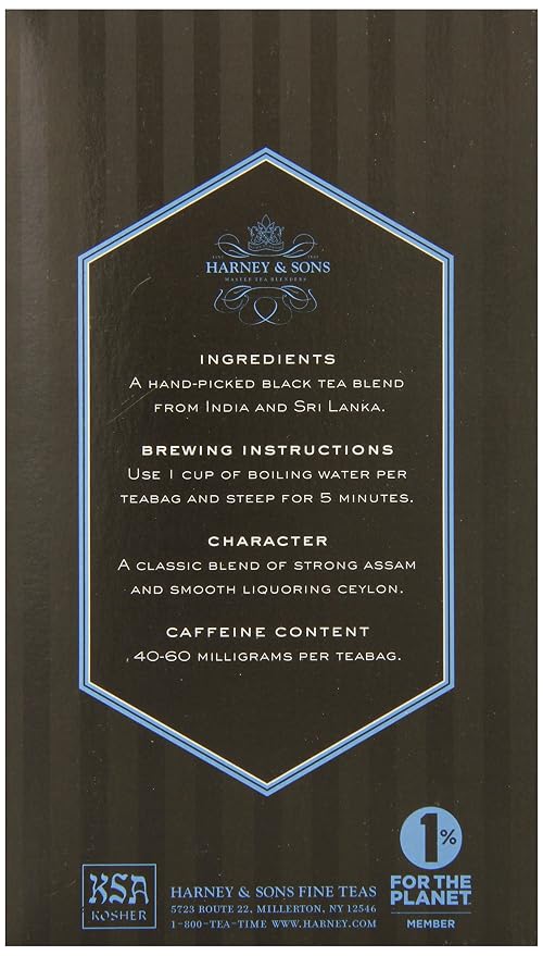 Harney & Sons Black Tea, Orange Pekoe, 20 Tea Bags (Pack of 2)