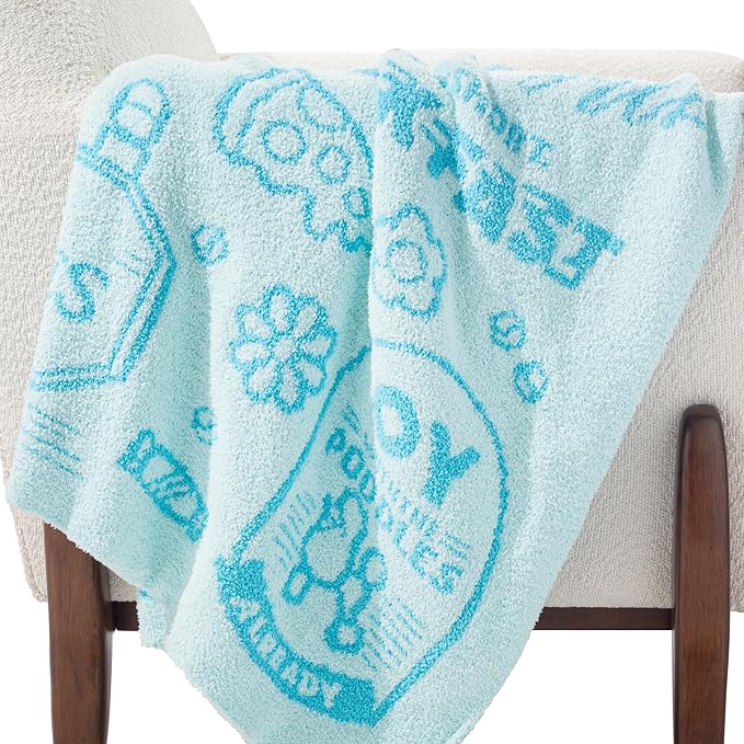 Jay Franco Gilmore Girls Feather Knit Fluffy Throw Blanket - Stars Hallow Fuzzy Blanket Measures 50 x 60 inch - Super Soft Lightweight Bedding