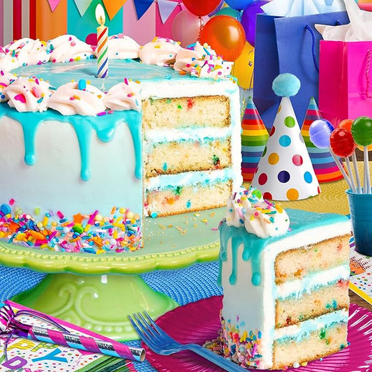 Springbok Birthday Cake 500 Piece Jigsaw Puzzle for Adults and Family Unique Cut Pieces - Made in USA