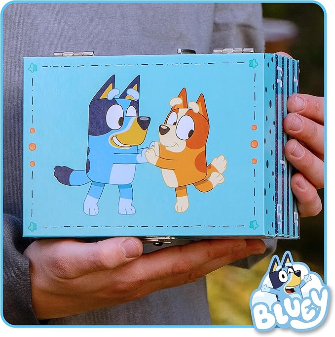 Bluey Jewelry Box for Girls - Musical Jewelry Box with Spinning Figurine, Bluey Toys for Kids Ages 3-5 - Plays Bluey Theme Song - 6 x 4.7 x 3.5 in