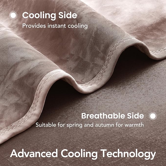 Cooling Blanket Twin 60"x80" for Hot Sleepers | Cold Summer Soft Blanket for Bed Couch and Travel Absorbs Heat Q-Max>0.35 Cool Lightweight Throw for Night Sweats Menopause