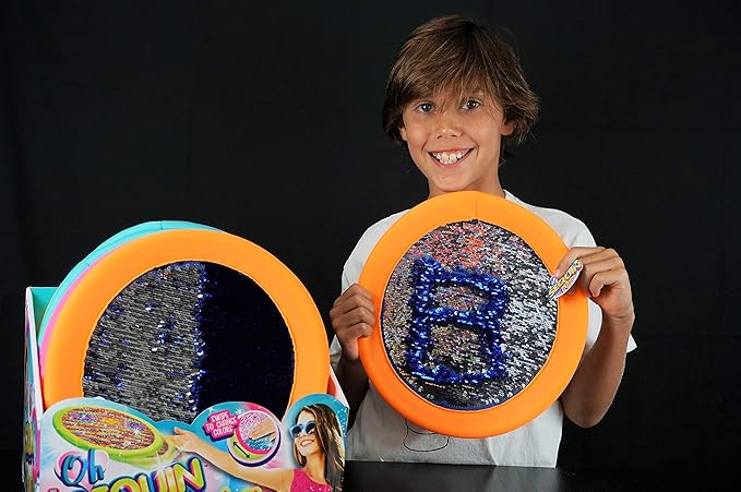 JA-RU Sequin Flyer Soft Frisbee-Disk Toy (1 Frisbee Assorted) Flying Disc for Kids and Adults, Boys and Girls. Beach Pool Indoor and Outdoor Throwing Games. Birthday Gifts (Pack of 2)