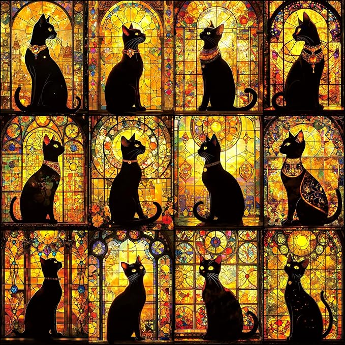 Black Cats 500 Piece Puzzles for Adults Clearance, for Halloween Birthday Party Challenge Games Family, 20" X 20" Dust Free Puzzles