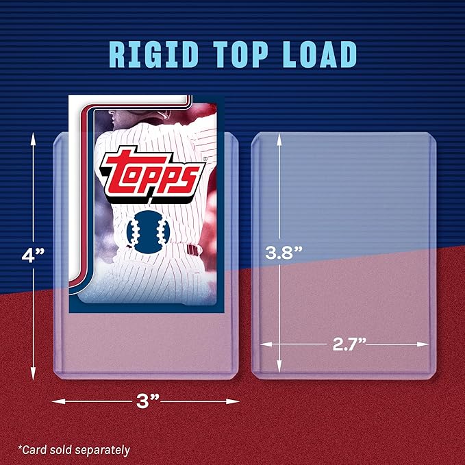 Fanatics Collectibles 35pt 3x4 Top Loaders, 100 Count - Standard Size Clear Rigid Card Holders for Trading Card Protection
