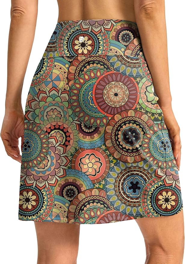 G Gradual 19" Skorts for Woman with Pockets High Waist Golf Skirt | Lightweight, Stretchy, Breathable, Tummy Control, Built-in Shorts, Athletic, Tennis, Pickleball, Casual Summer