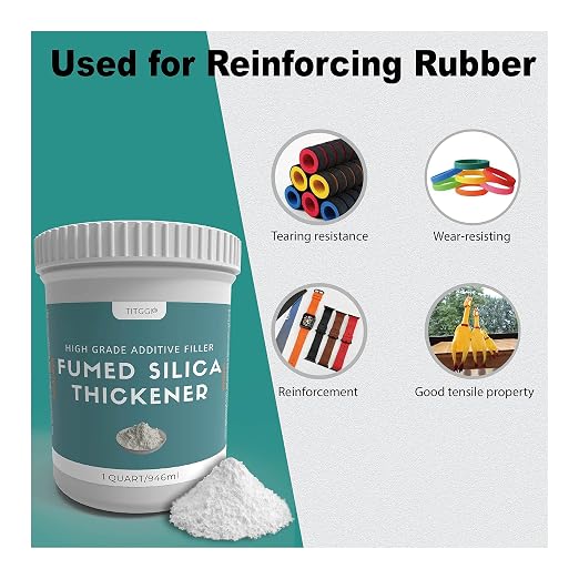 1 Quart 100% Pure Fumed Silica Powder, Advanced Thickener for Epoxy, Paints, Varnishes, Professional Fumed Silica for Filling Cracks and Voids, Worked Well for Ceramic Blanket Rigidizer - by TITGGI