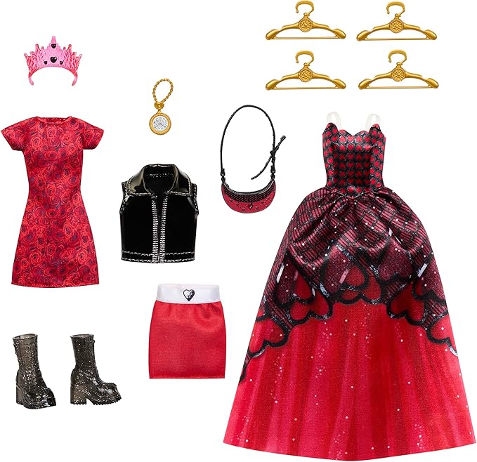 Mattel Disney Descendants: The Rise of Red Closet Playset with Exclusive Doll Clothes & Accessories, Red’s Rise & Rebel Toy Closet