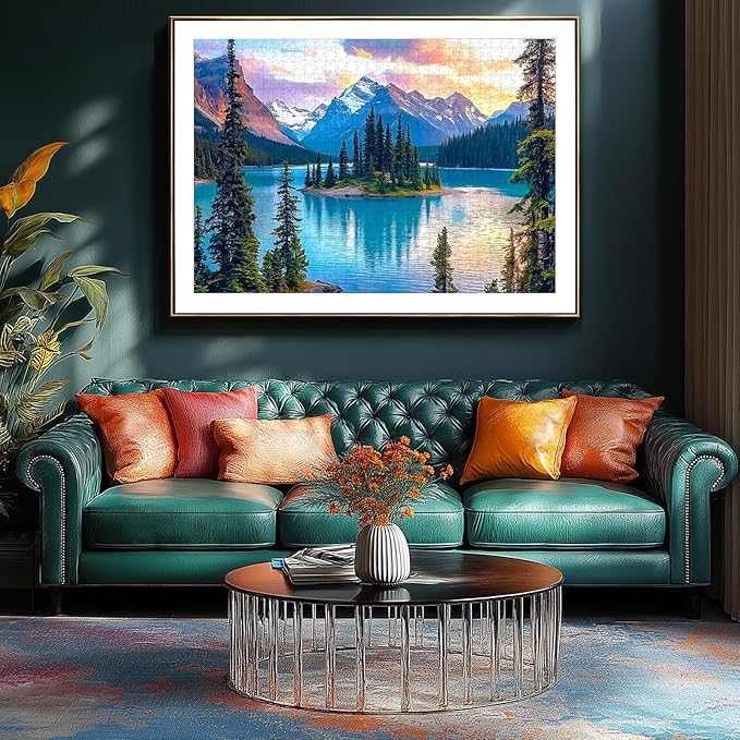 Blueforest Moraine Lake Puzzles for Adults 1000 Pieces, Canada Banff National Park Nature Landscape Jigsaw Puzzle, Impossible Hard Difficult Challenging Puzzles for Adults 27.5x19.7 Inch Art Puzzle