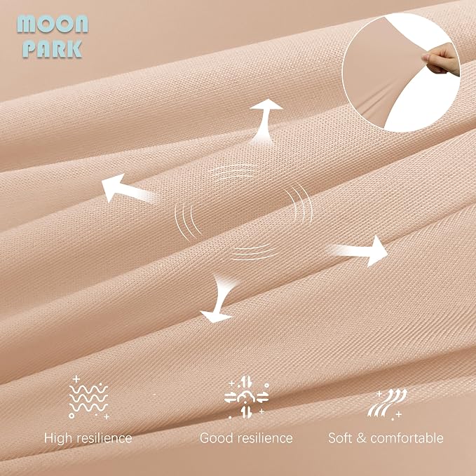 MOON PARK Pregnancy Pillows for Sleeping - U Shaped Full Body Maternity Pillow with Removable Cover - Support for Back, Legs, Belly, HIPS - 65 Inch - Brown - Cooling Cover