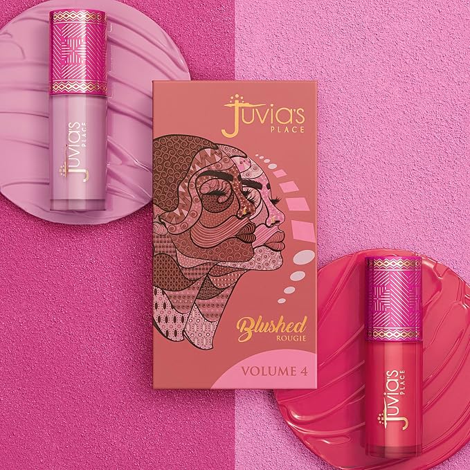 Juvia's Place Duo Blush Volume 4 - Matte Powder Blush for Cheeks Makeup | Highly Pigmented, Two Tone Make Up Powder Blush with Buildable Color for Natural or Bold Looks