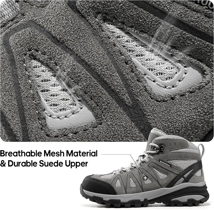 NORTIV 8 Women's Waterproof Hiking Boots Outdoor Trekking Camping Trail Hiking Boot Seeker