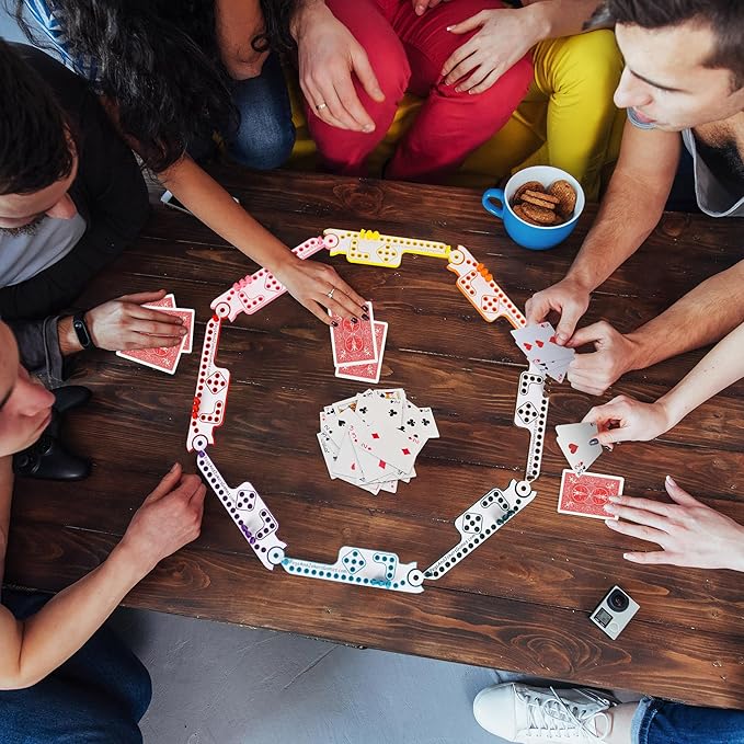 Pegs and Jokers Board Game - Strategic, Fun, Engaging, and Portable - Play with Family and Friends - Easy to Learn - Travel-Friendly - with Horse-Head Peg and Deck of Cards 2-8 Players