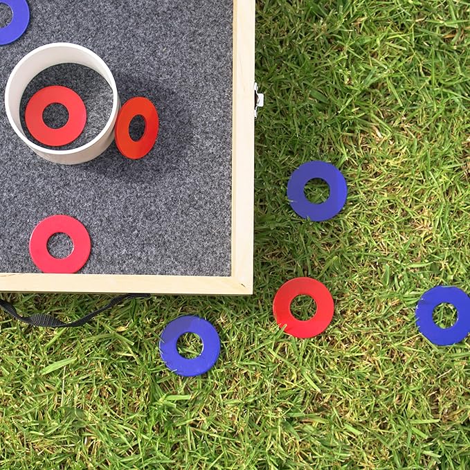 GoSports Replacement Washers Set of 8 for Washer Toss Game - Choose Bottle Opener, Plastic Coated Metal, or Plastic Coated Steel