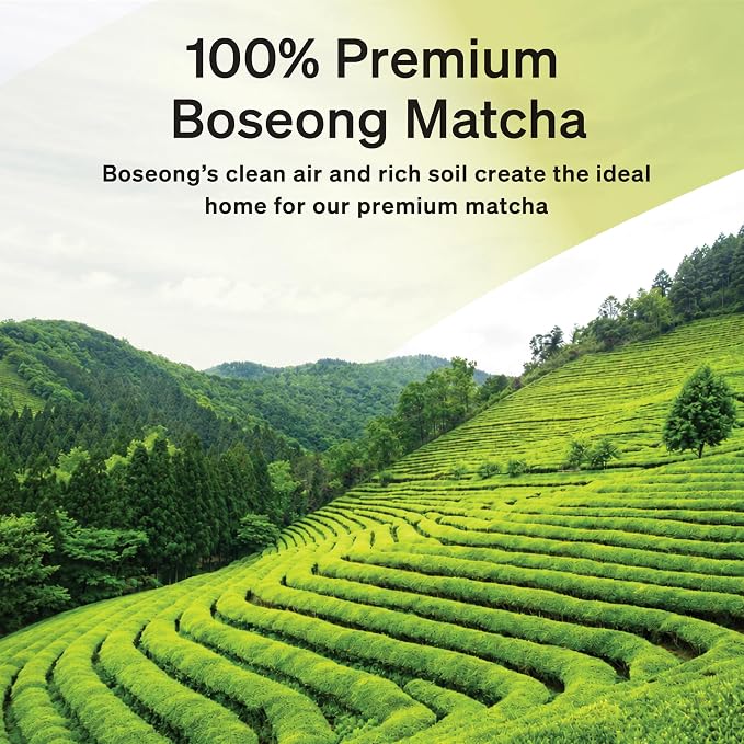 Damtuh Matcha Latte 20g x 7 Sticks – Ceremonial Grade Creamy Korean Matcha Latte Powder Mix, Instant Green Tea Drink for Smooth Café-Style Sweetened without sugar