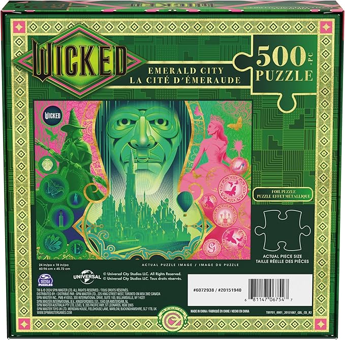 Spin Master Games, Wicked Puzzle, 500-Piece Lenticular Puzzle, Puzzles for Adults, 500-Pieces, for Adults & Kids, for Ages 12 & Up