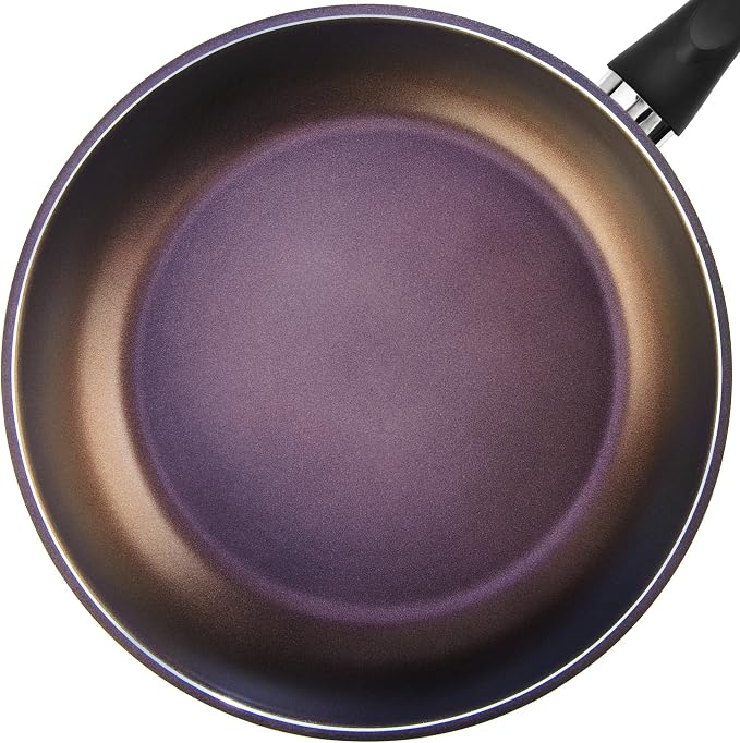 TeChef - Color Pan 12" Frying Pan, Coated with New Safe Teflon Select - Color Collection/Non-Stick Coating (PFOA Free) / (Aubergine Purple)