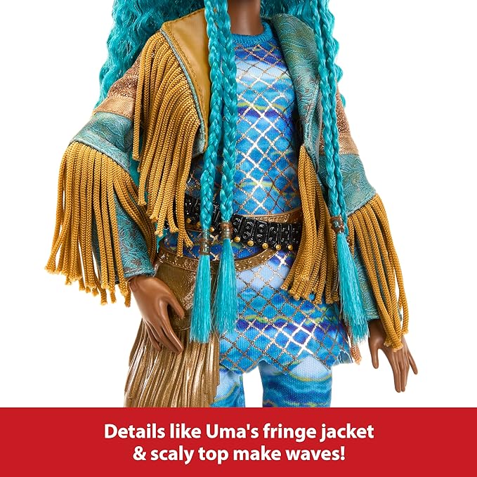 Mattel Disney Descendants: The Rise of Red Fashion Doll & Accessory – Uma, Daughter of Ursula with Movie-Inspired Clothes